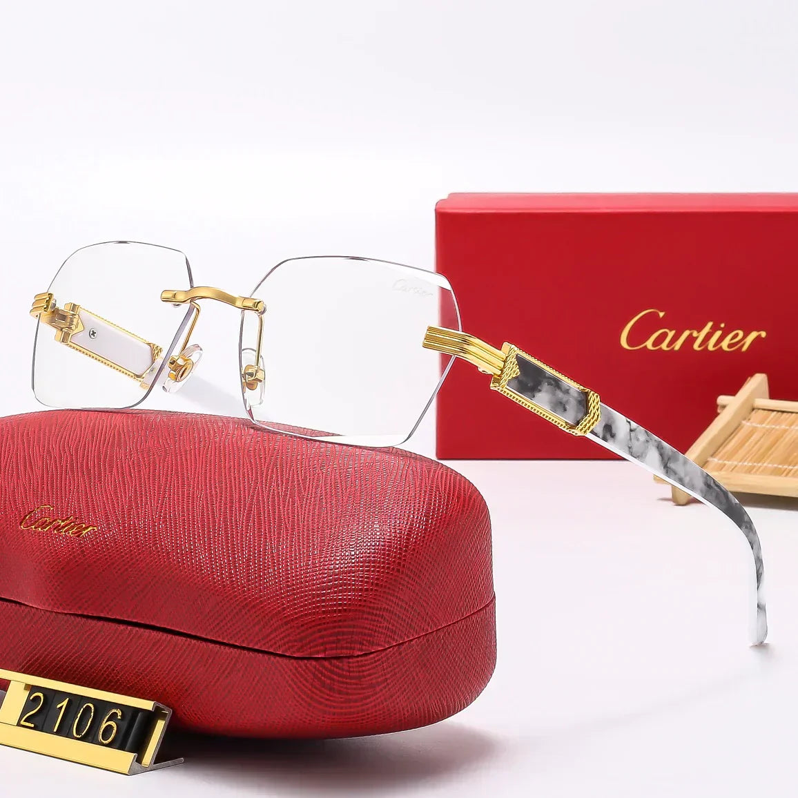 2025 stylish frameless sunglasses 2106