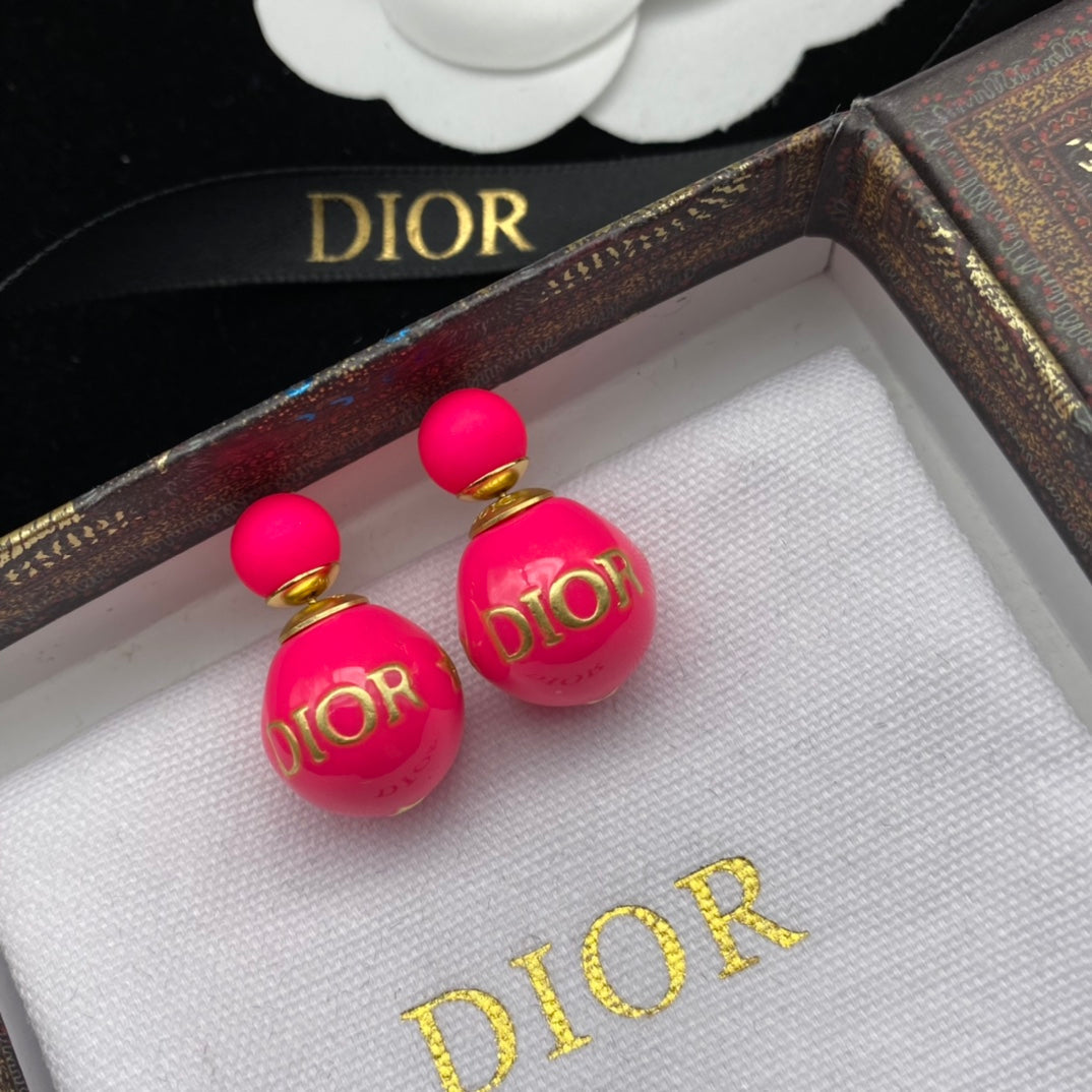 2025 Pink Letter Star Earrings