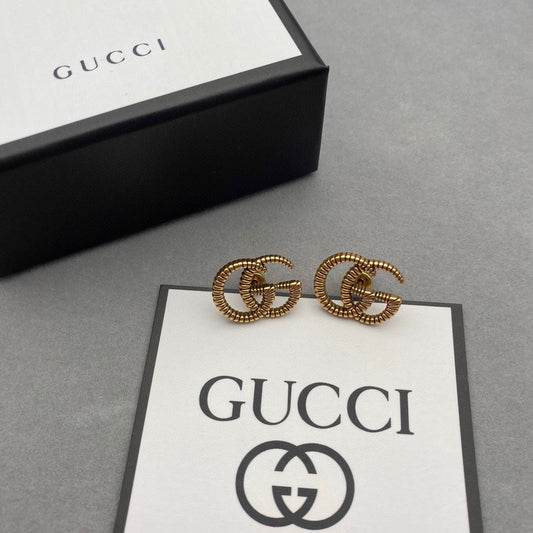 2025 Vintage Double G Pattern Stud Earrings