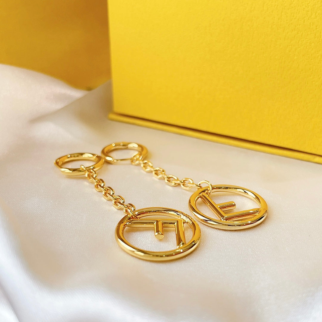 2025 Letter Tassel Gold Earrings