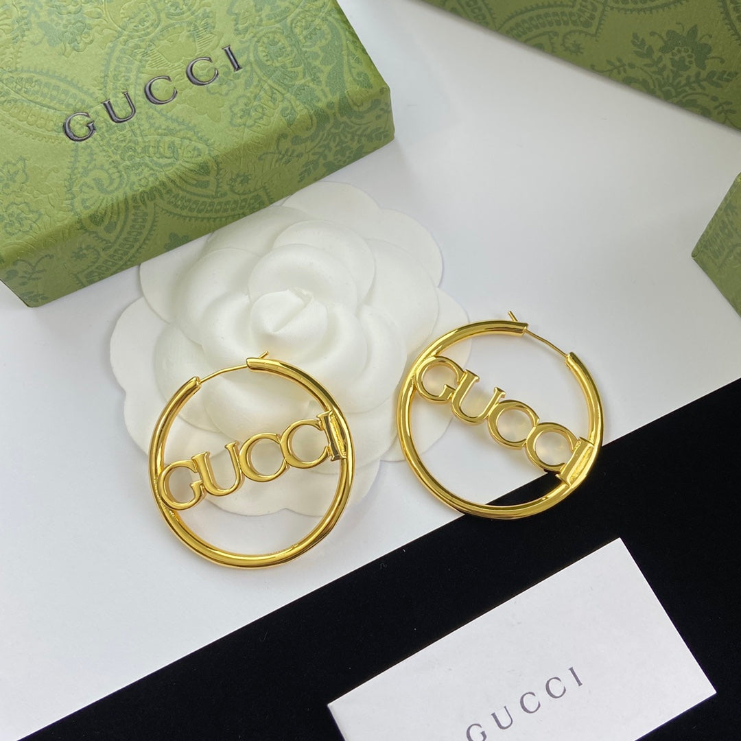 2025 Versatile Logo Letter Hoop Earrings