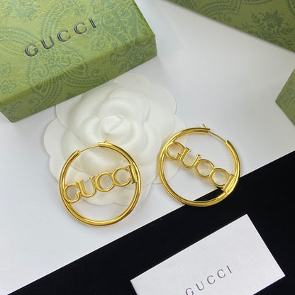 2025 Versatile Logo Letter Hoop Earrings