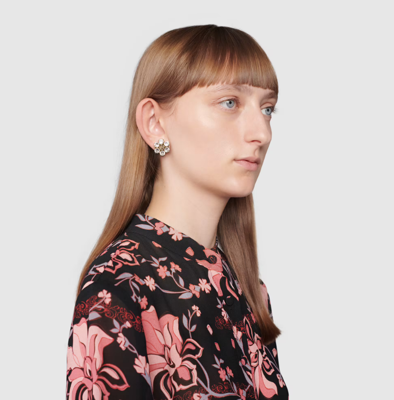 2025 Vintage Diamond Flower Stud Earrings