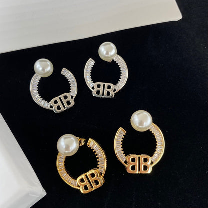 2025 Crystal Diamond Pearl Earrings