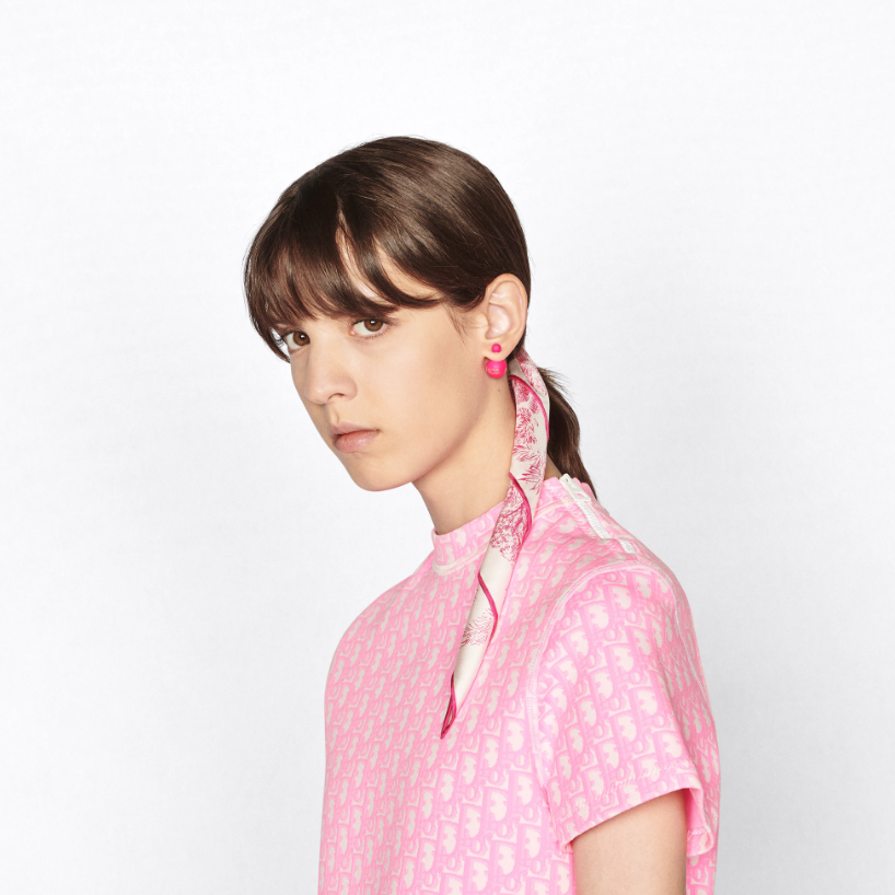 2025 Pink Letter Star Earrings