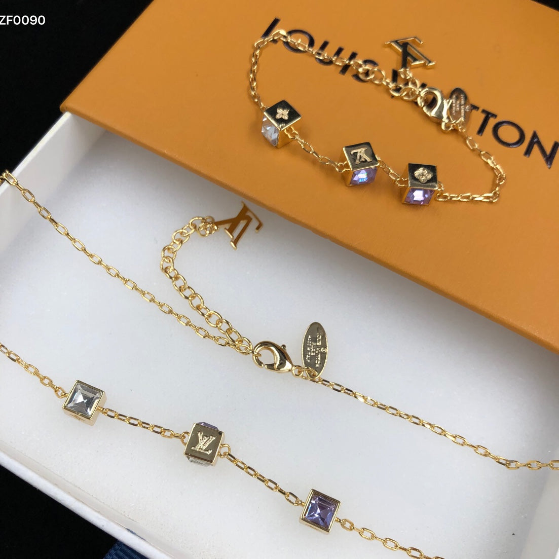 2025 Diamond Geometric Bracelet and Necklace