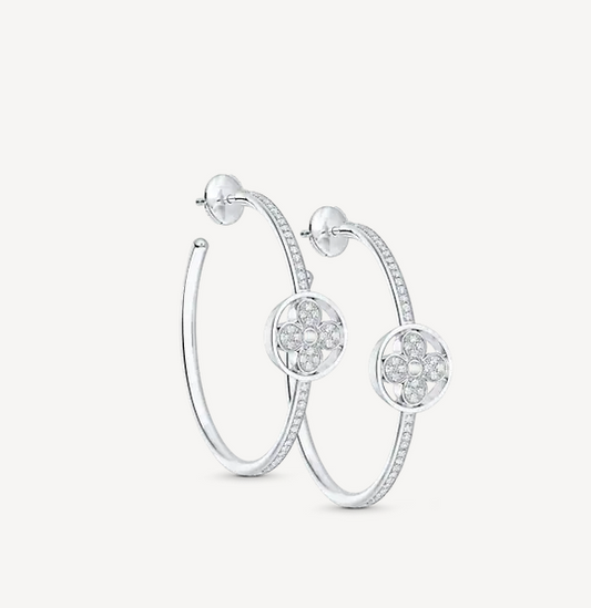2025 Monogram Flower Diamond Earrings