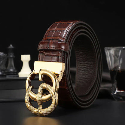 2025 3 Colors printed letter leather belt