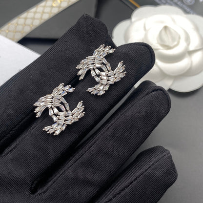 2025 Sparkling Crystal and Diamond Earrings