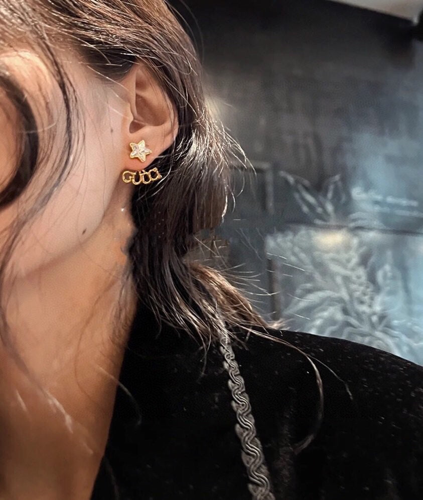 2025 Lucky Stars Letters Earrings