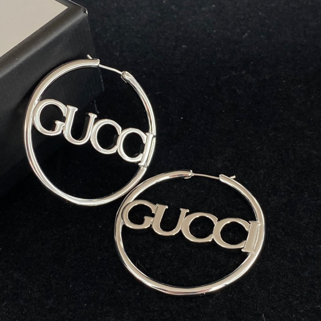 2025 Versatile Logo Letter Hoop Earrings