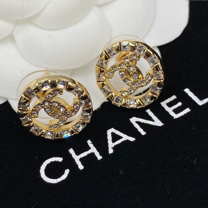 2025 Sparkling Zircon Alphabet Stud Earrings