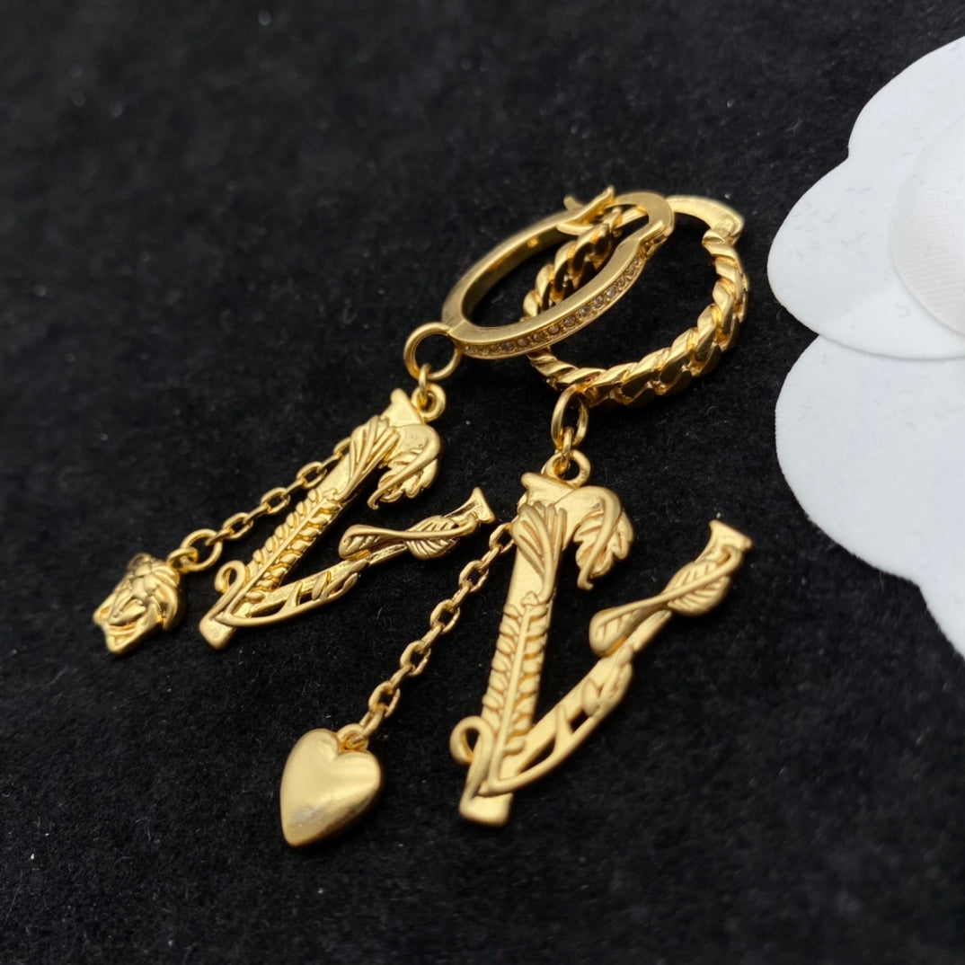 2025 Vintage Diamond Craft Pendant Earrings