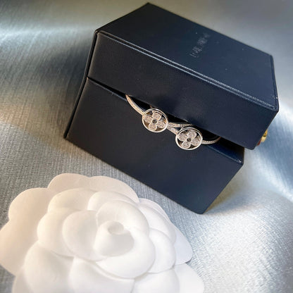 2025 Monogram Flower Diamond Earrings