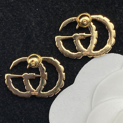 2025 Classic Pearl Zircon Letter Stud Earrings