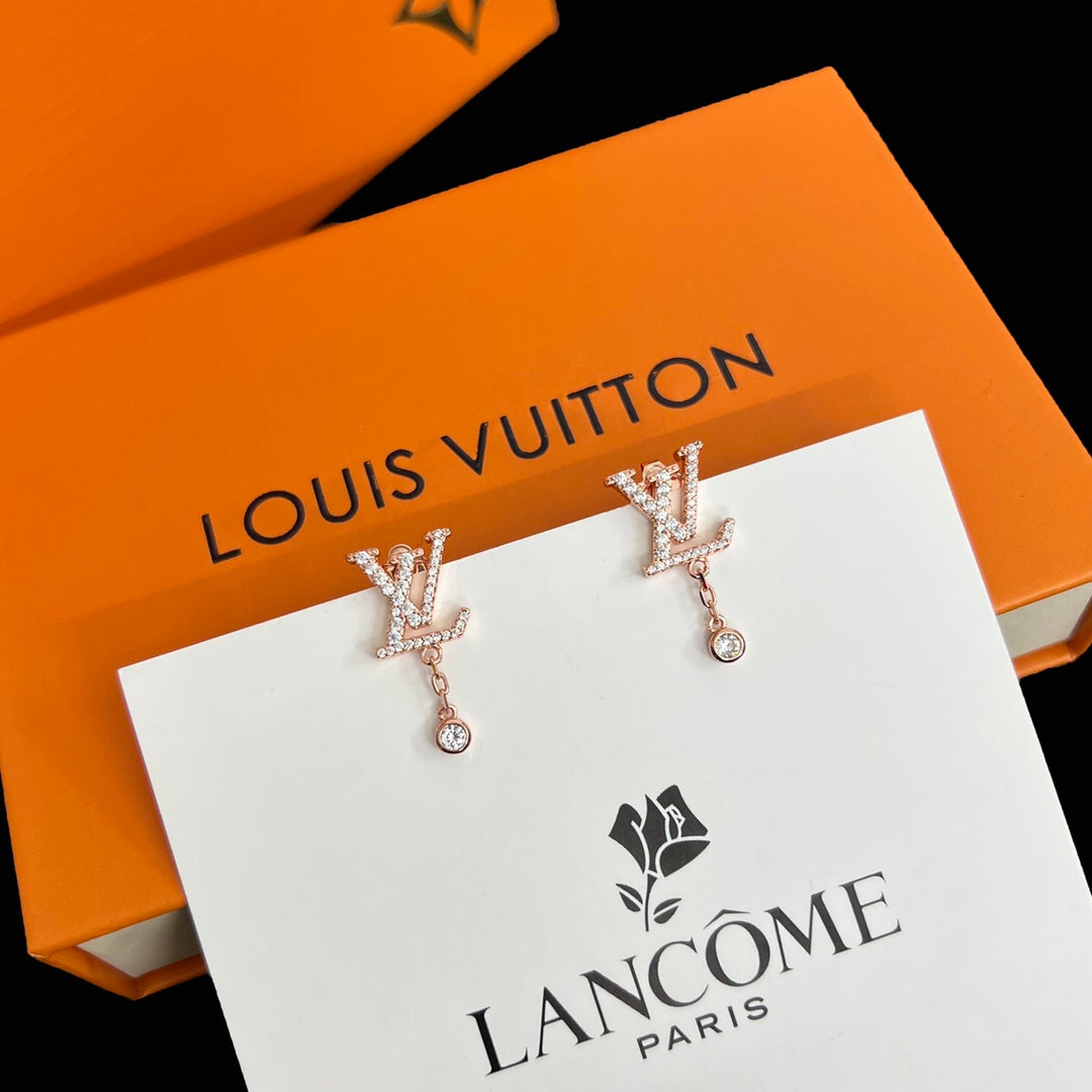 2025 LOGO Crystal Diamond Earrings