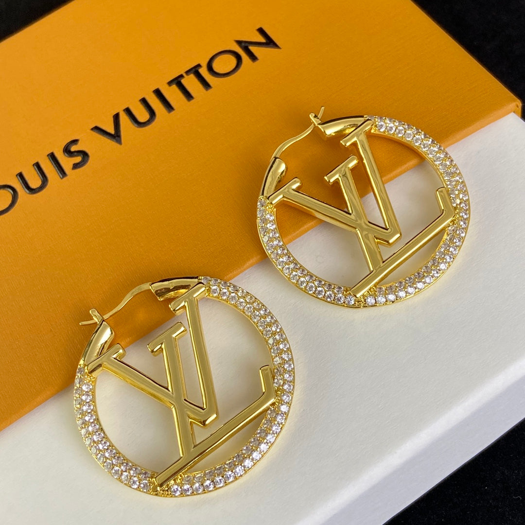 2025 Personalized  4CM Letter Zircon Earrings