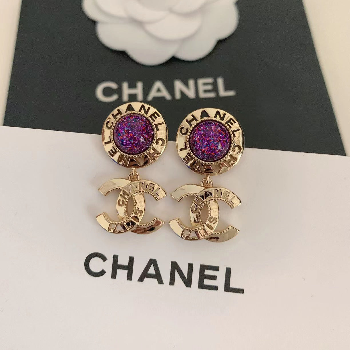 2025 Fashion Purple Ball Earrings