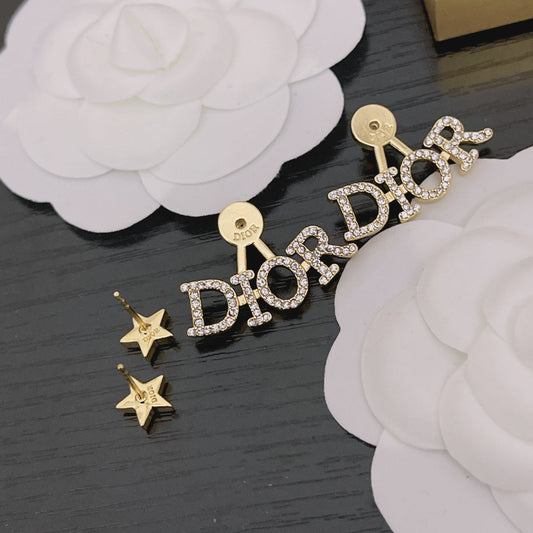 2025 Zircon Star Letter Earrings