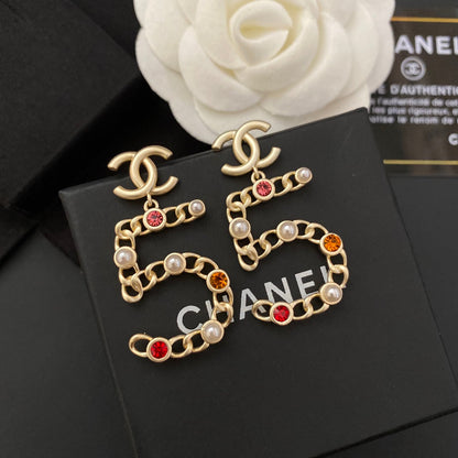 2025 New No.5 Colored Diamond Earrings