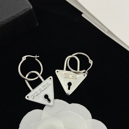 2025 Classic Inverted Triangle Lock Earrings