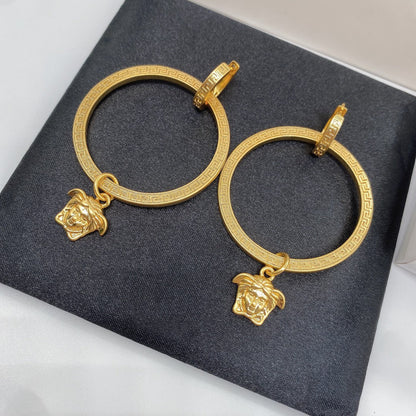 2025 Medusa Labyrinth Large Hoop Earrings