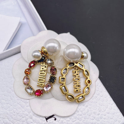 2025 Colored Diamond Pearl Earrings