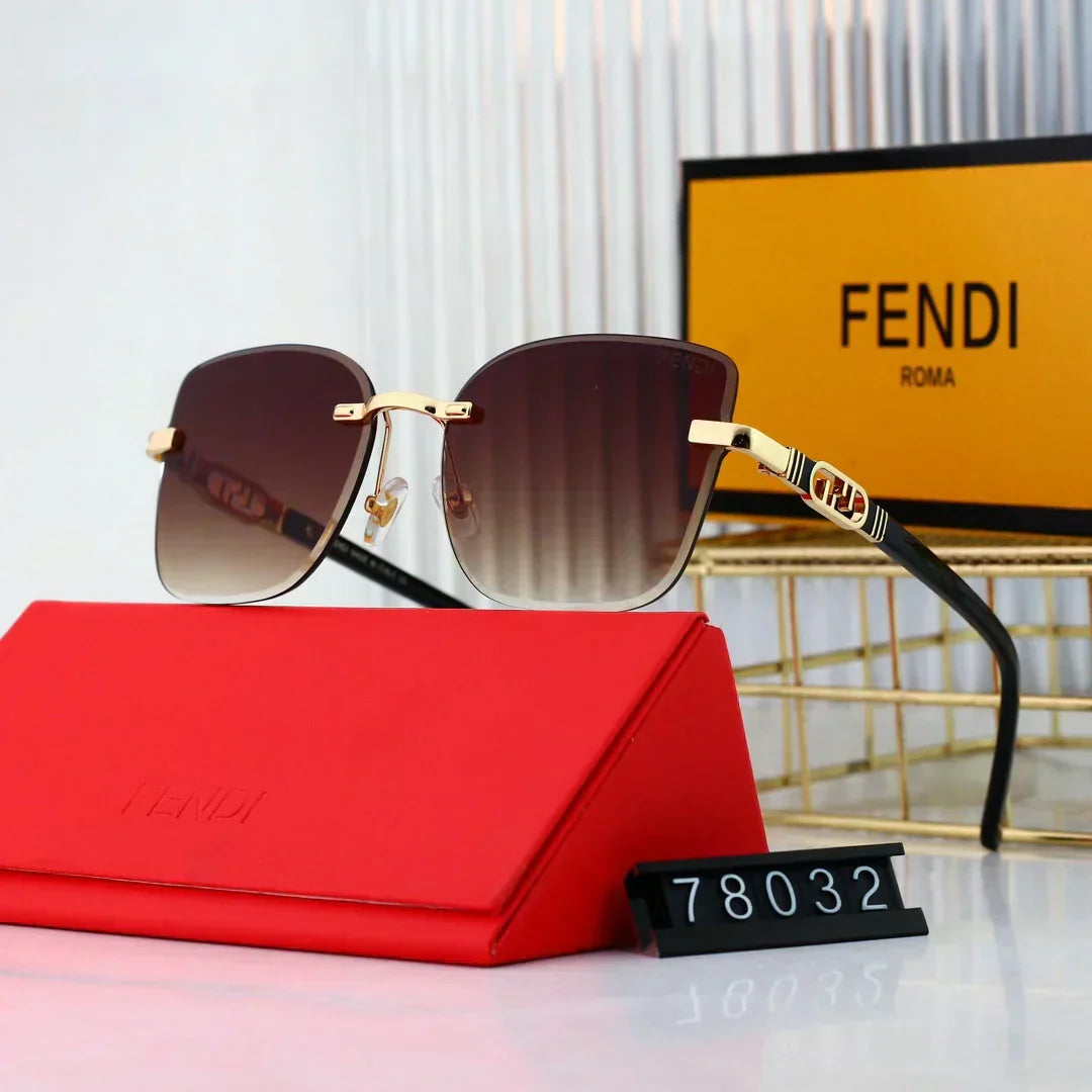 2025 Polygonal rimless cut-edge sunglasses