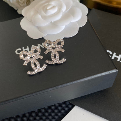 2025 Elegant Bow Diamond Earrings