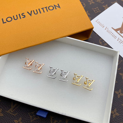 2025 3 Colors Logo Stud Earrings