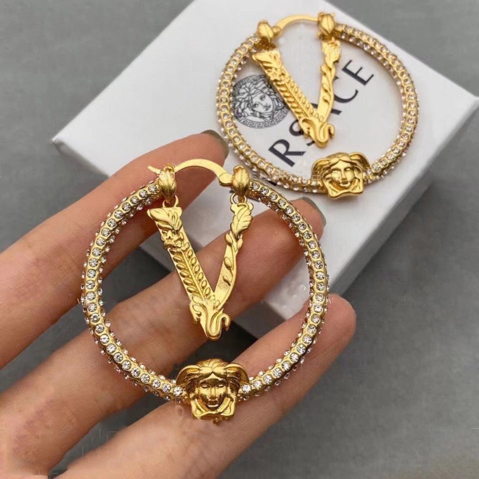 2025 Vintage Diamond Hoop Earrings