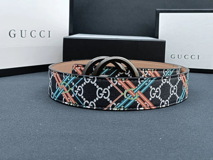 2025 3 Colors  double G stripe calico belt