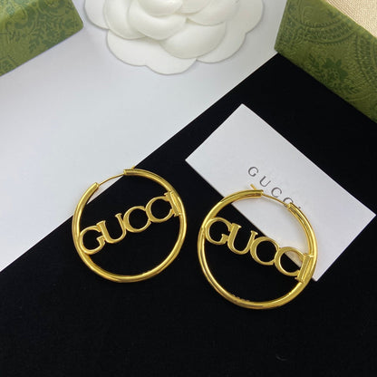 2025 Versatile Logo Letter Hoop Earrings