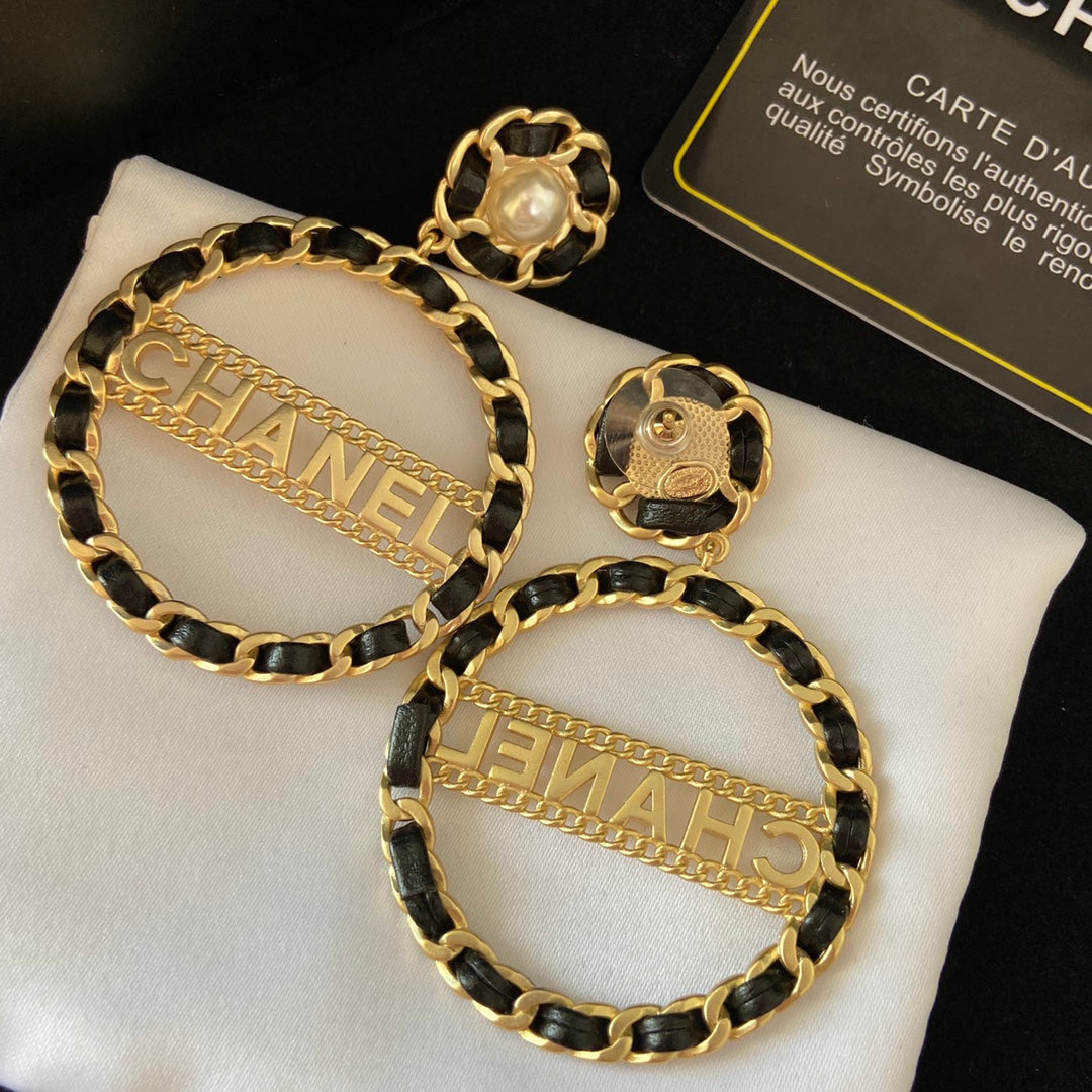 2025 Fashion Leather Cord Large Hoop Earrings