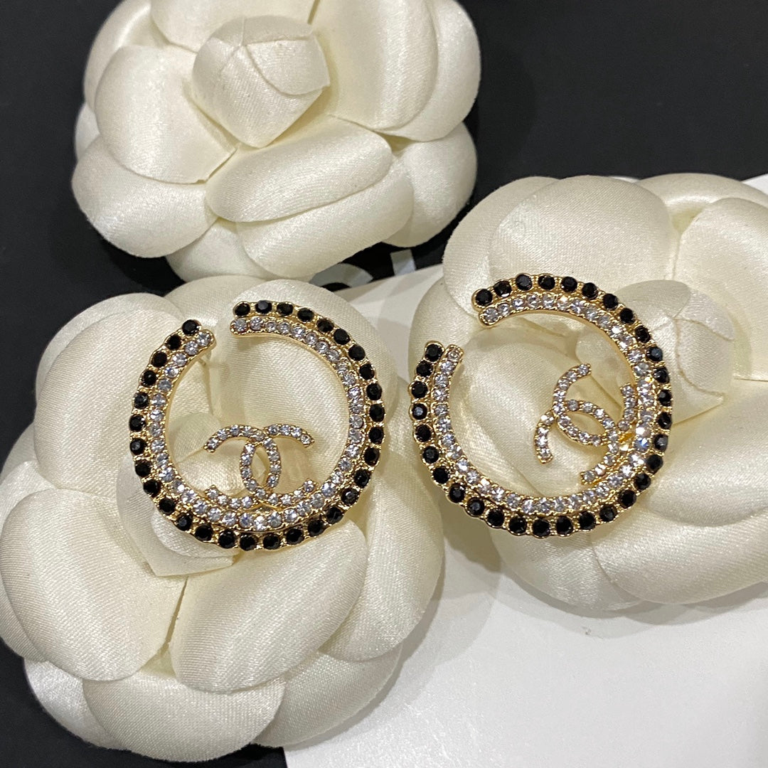 2025 Temperament Shine Zircon Hoop Earrings