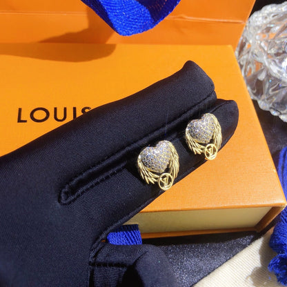 2025 Angel Wings Heart Earrings