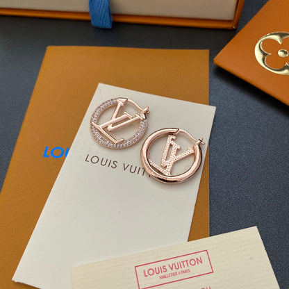 2025 Classic Diamond Logo Hoop Earrings