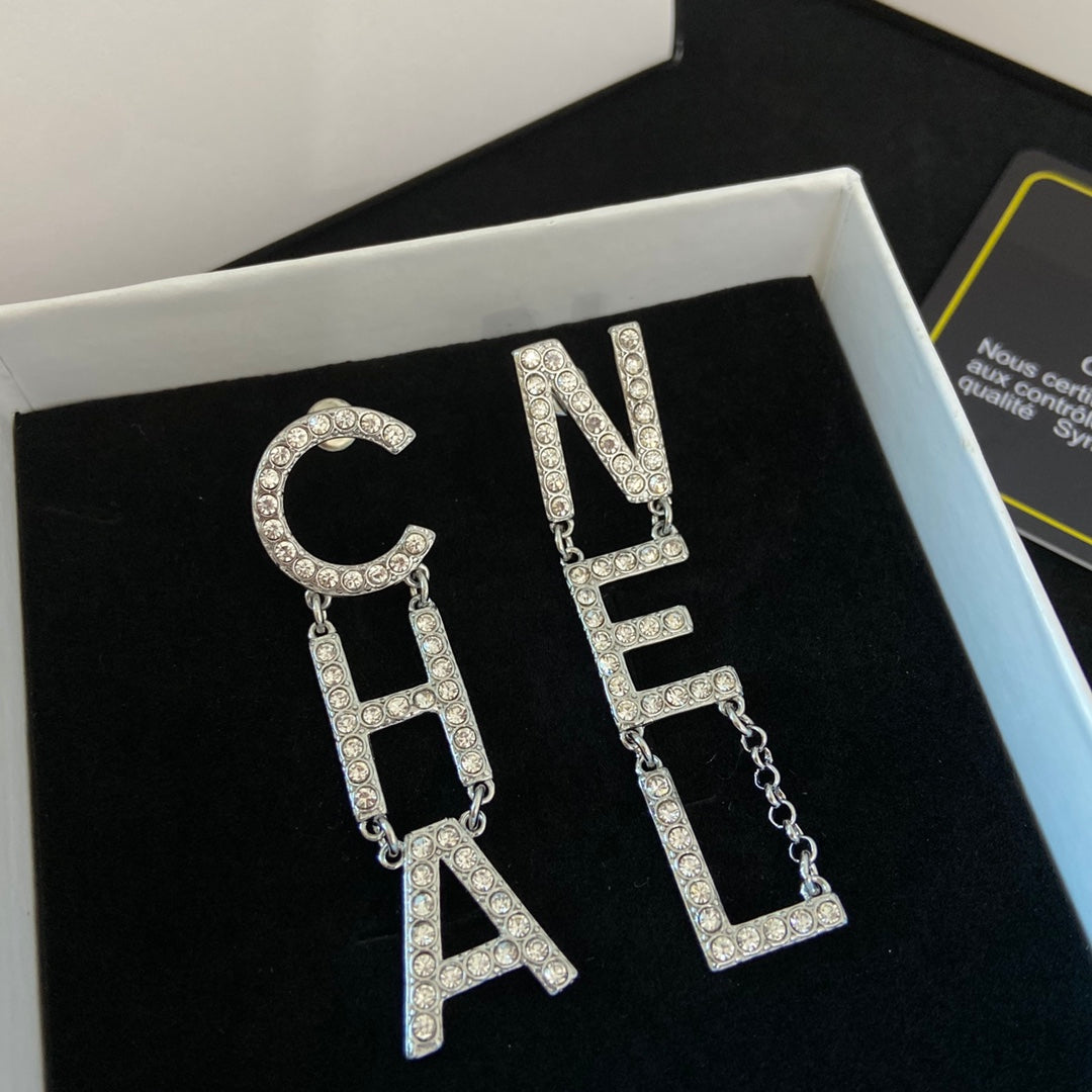 2025 Temperament Diamond Letter Earrings