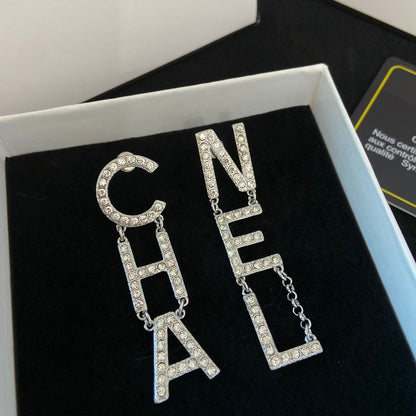 2025 Temperament Diamond Letter Earrings