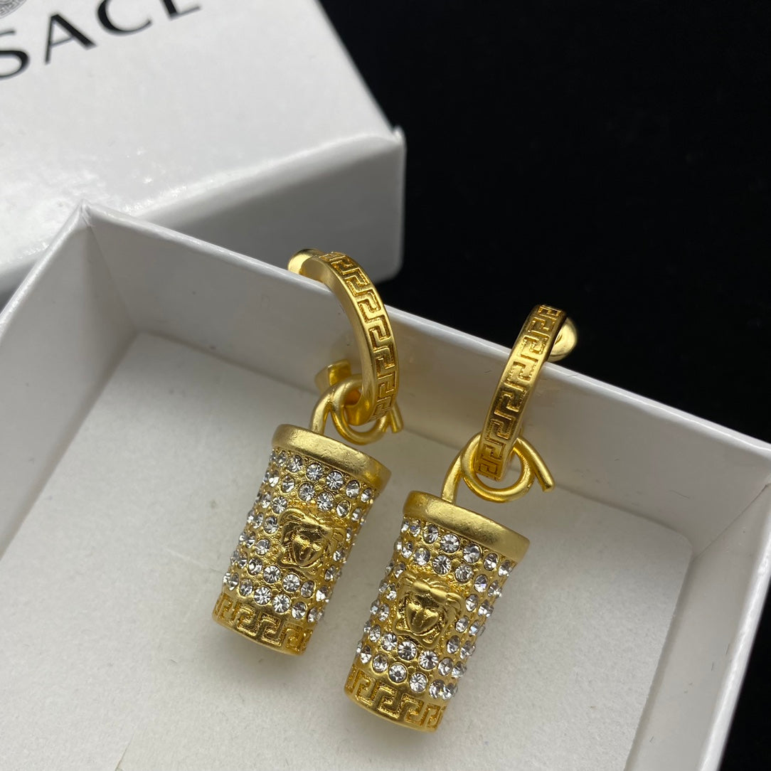 2025 Medusa Cylinder Drop Earrings
