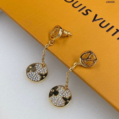 2025 Round Pendant Chain Earrings