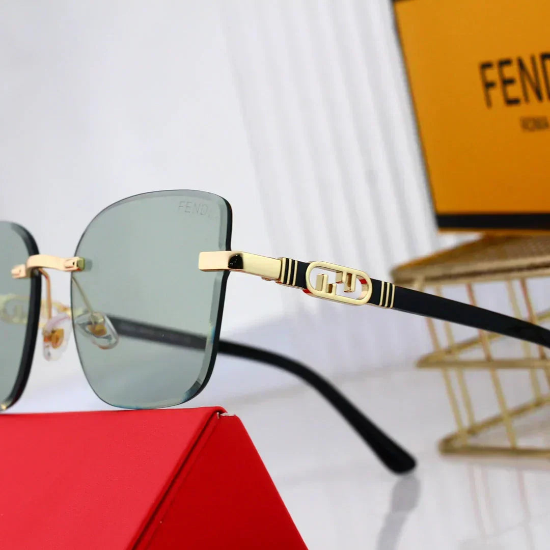 2025 Polygonal rimless cut-edge sunglasses