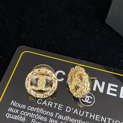 2025 Sparkling Zircon Alphabet Stud Earrings