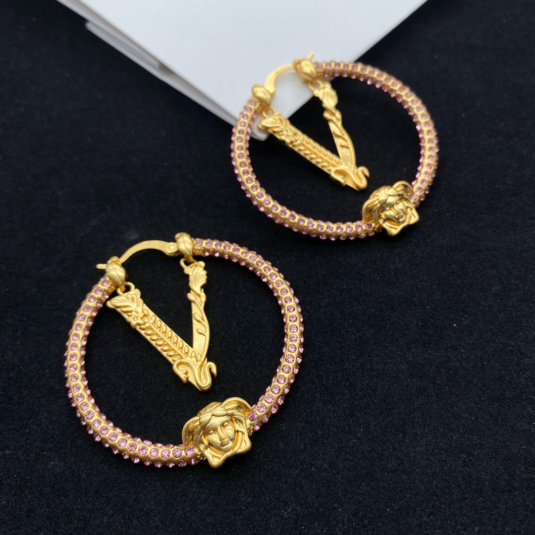 2025 Vintage Diamond Hoop Earrings