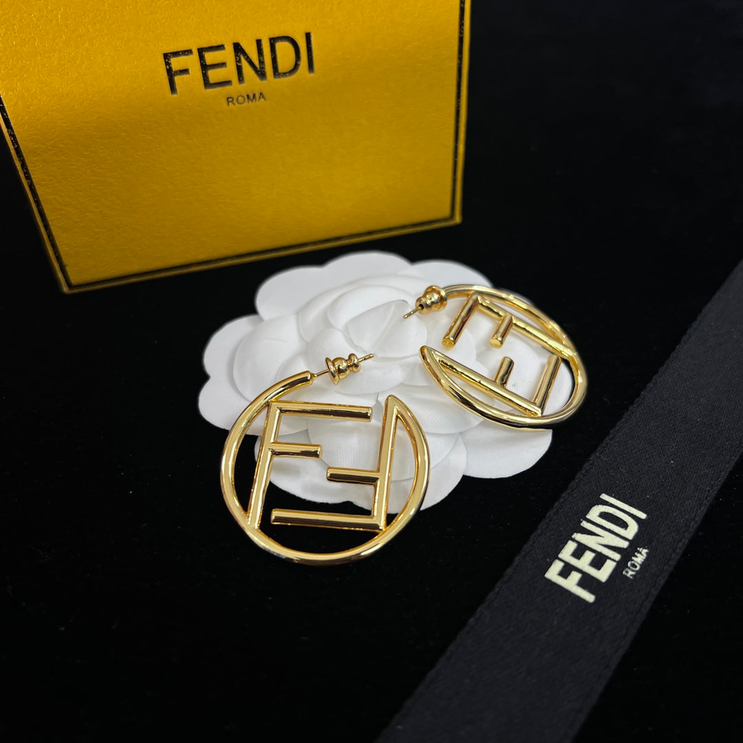 2025 Gold Letter Big Hoop Earrings