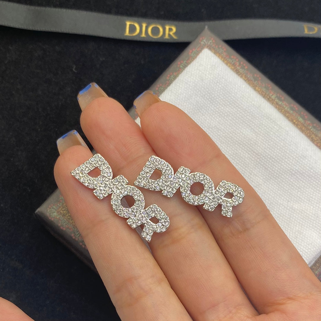 2025 Letter Full Diamond Earrings