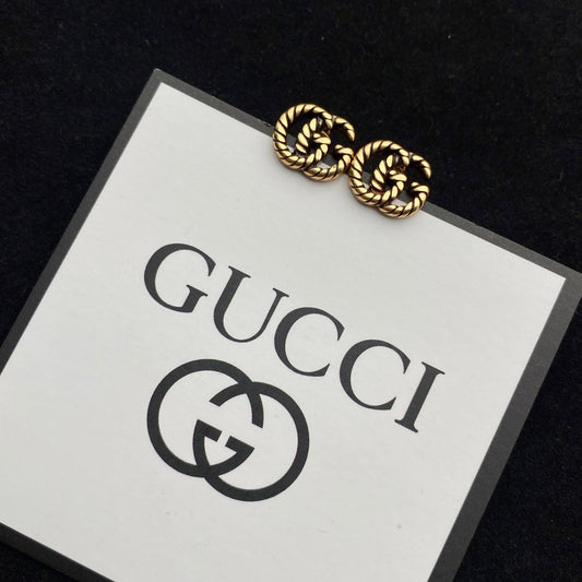 2025 Double G Thread Design Stud Earrings