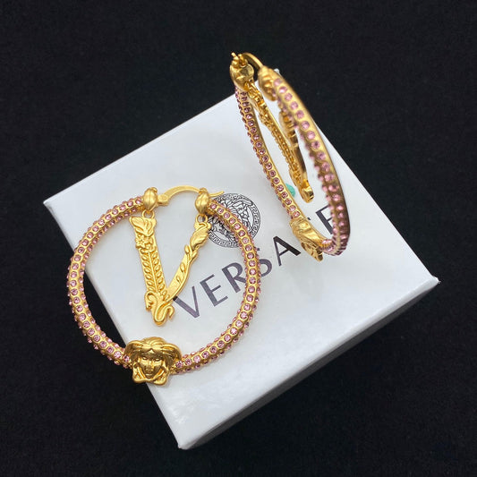 2025 Vintage Diamond Hoop Earrings