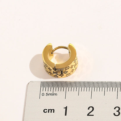 2025 Monogram Stamped Stud Earrings