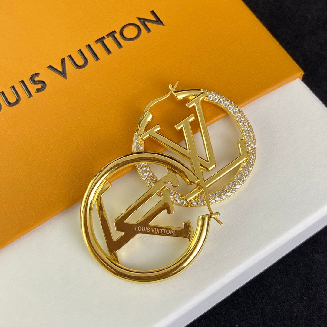 2025 Personalized  4CM Letter Zircon Earrings